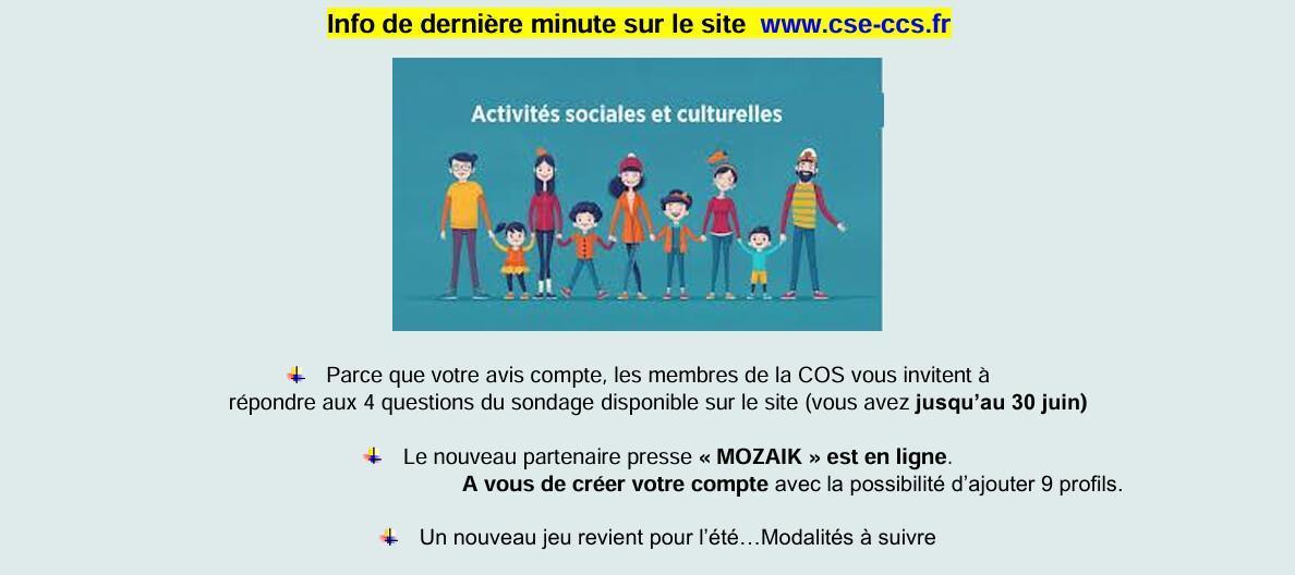 CCS : CSE de mai et juin 2026
