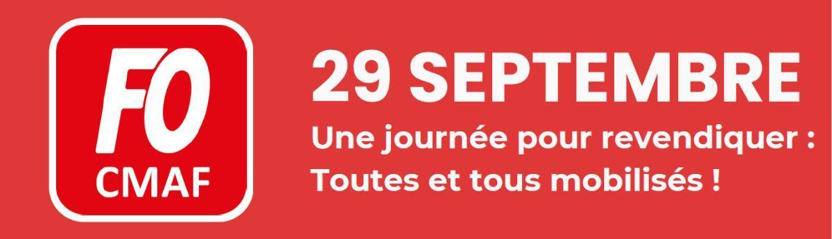 CMAF : Le 29 septembre, toutes et tous mobilisés !