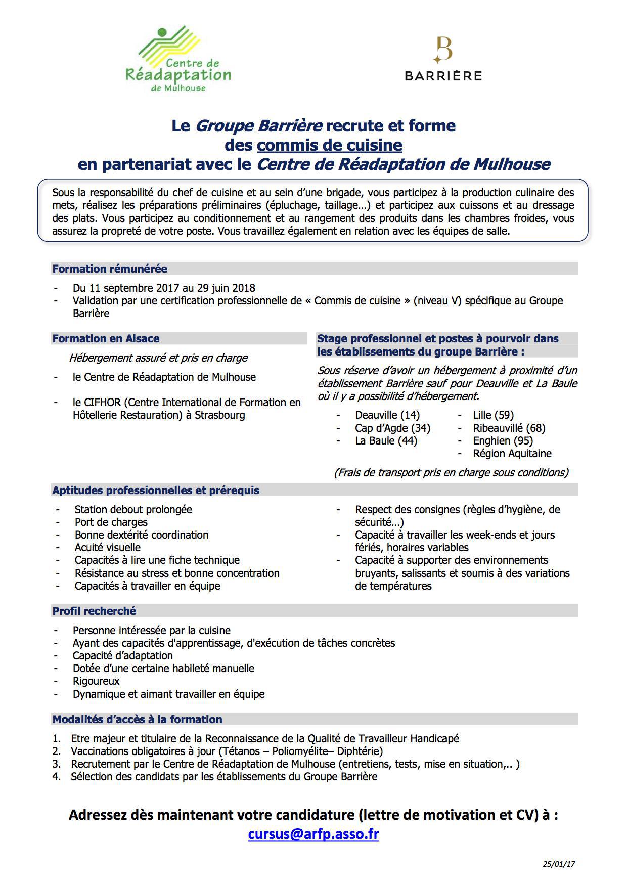 Le Groupe Barriere Propose Des Formations Remunerees De