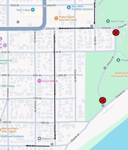 Route 1 Detour April 22nd - May 2nd
