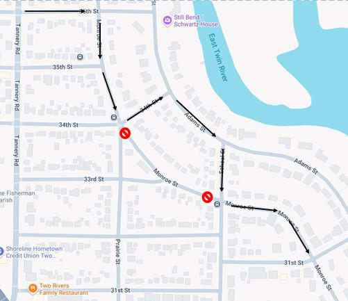 Route 1 Detour Monroe St Updated 5.19