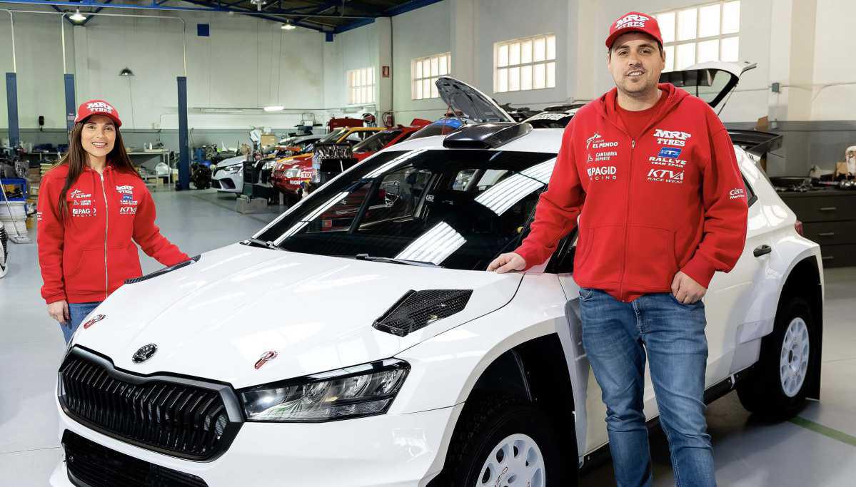 Efrén Llarena defiende el título europeo con el nuevo Škoda Fabia RS Rally2