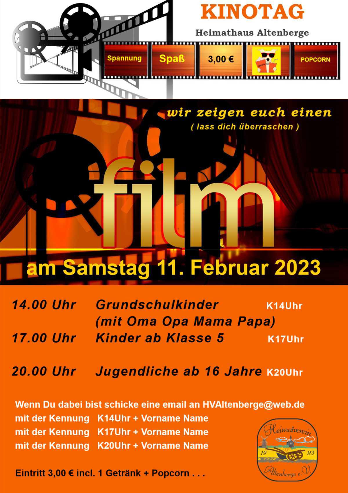 Kino-Tag im Heimathaus Altenberge