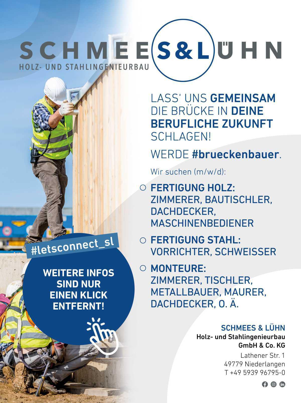 Schmees & Lühn GmbH & Co. KG sucht Fachkräfte (m/w/d)