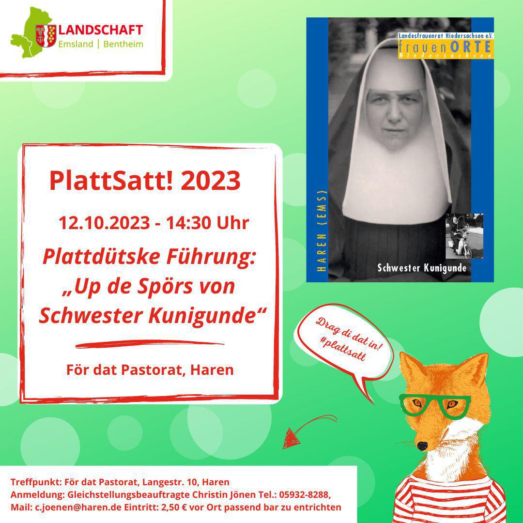 PlattSatt-Festival - Up de Spörs von Schwester Kunigunde