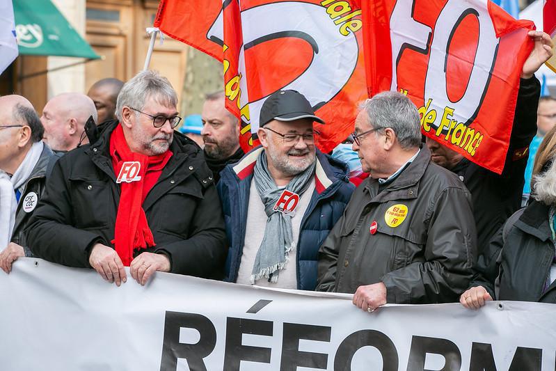 Manifestation contre le projet de réforme des retraites à 64 ans, le 16 février