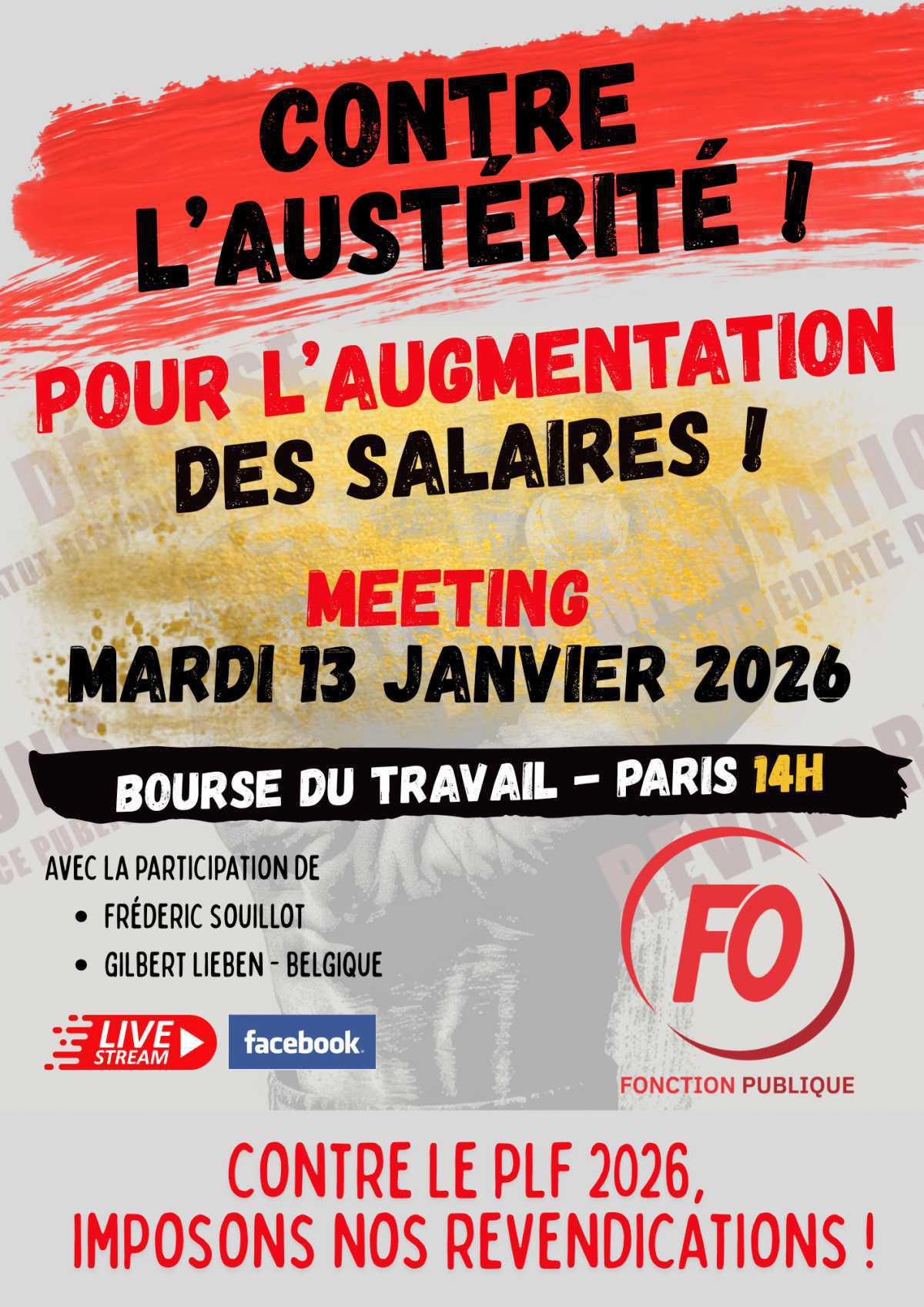 Meeting FO Fonction publique Meeting FO Fonction publique