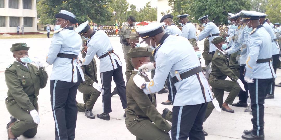 Force publique. 82 jeunes officiers portent leurs insignes de grade