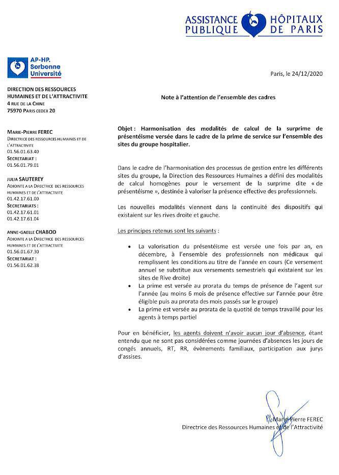 Modalités de calcul de la surprime de présentéisme - Paris Sorbonne Modalités de calcul de la surprime de présentéisme - Paris Sorbonne