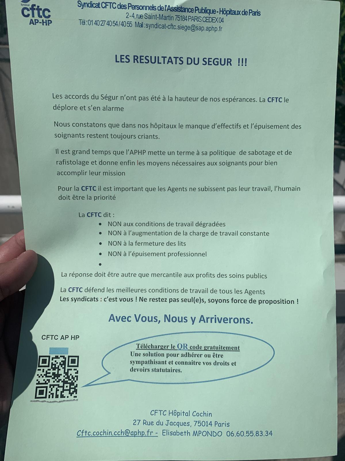 Journée tractage sur Cochin Journée tractage sur Cochin