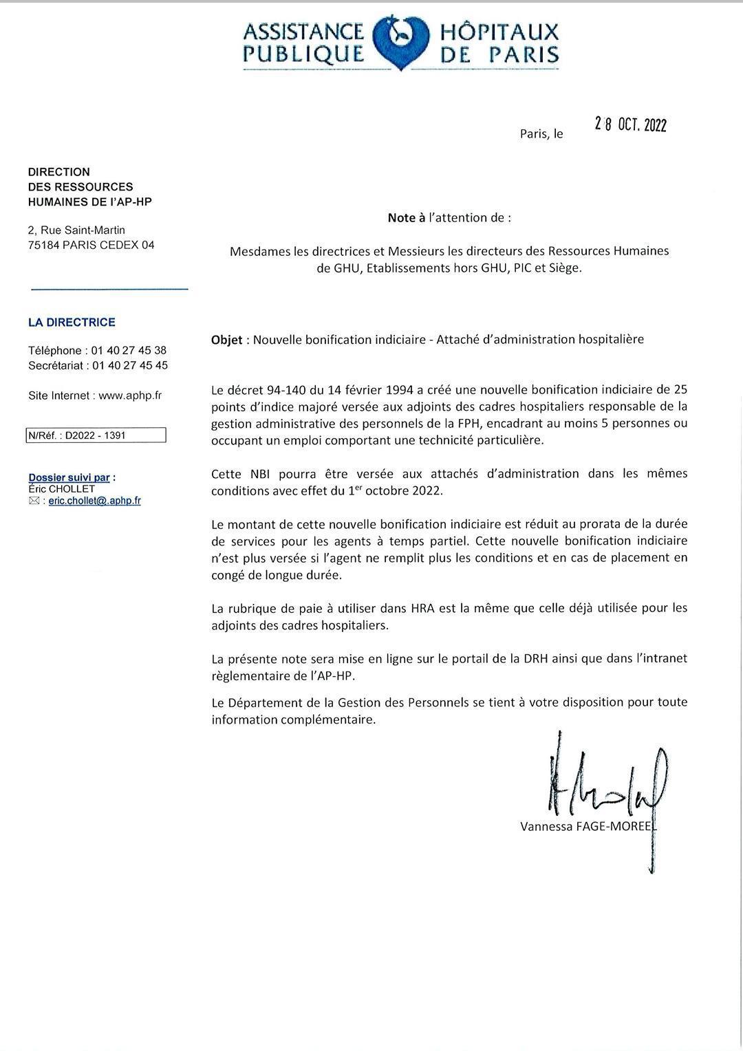 NBI - pour les Attachés d'Administration Hospitalière NBI - pour les Attachés d'Administration Hospitalière