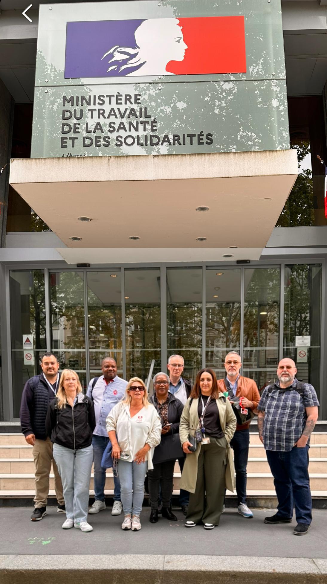 Intersyndicale AP—HP reçu au ministère de la santé . Intersyndicale AP—HP reçu au ministère de la santé .