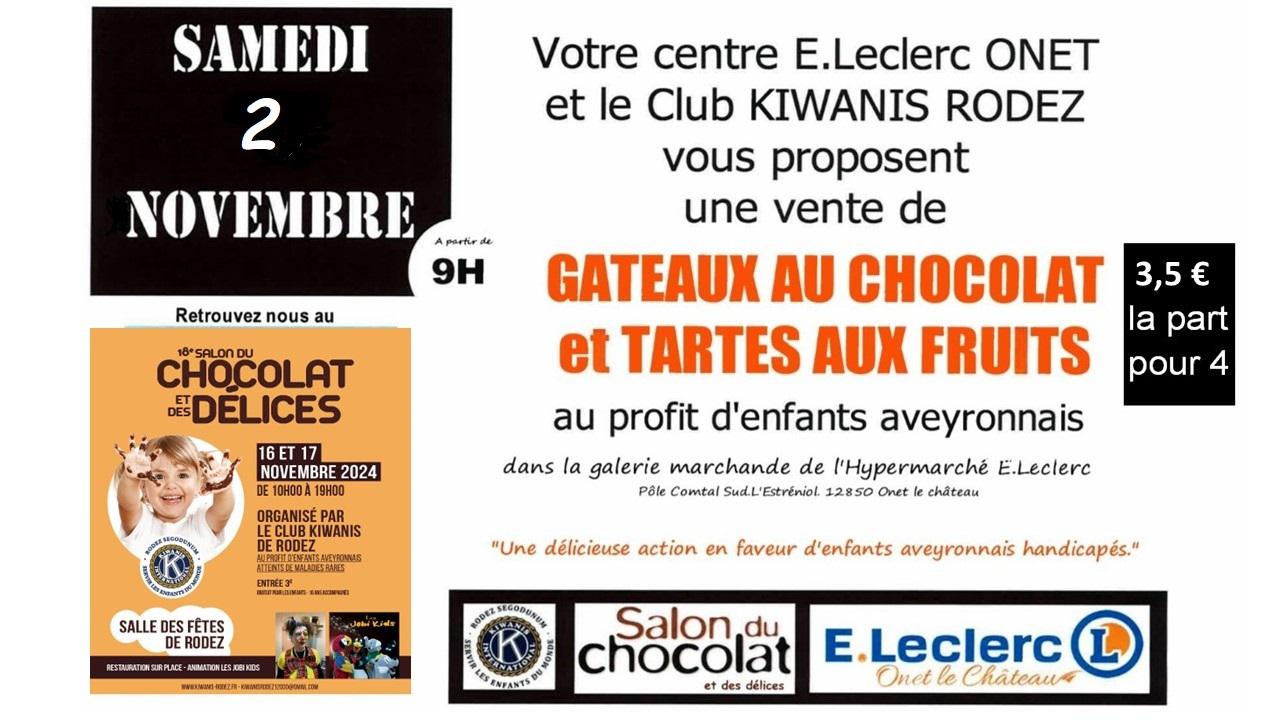 Vente des gâteaux au C.C. E. Leclerc