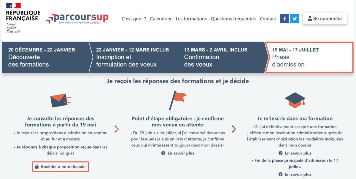 Dès le 19 mai, réception des premières propositions d'admission "Parcoursup" ! Dès le 19 mai, réception des premières propositions d'admission "Parcoursup" !