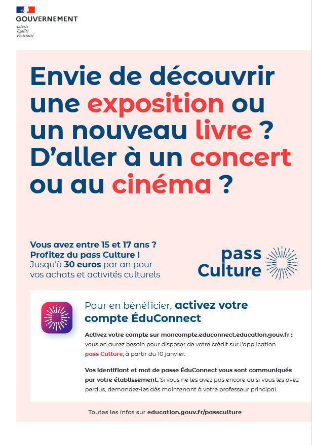Le pass Culture à partir de janvier 2022 Le pass Culture à partir de janvier 2022