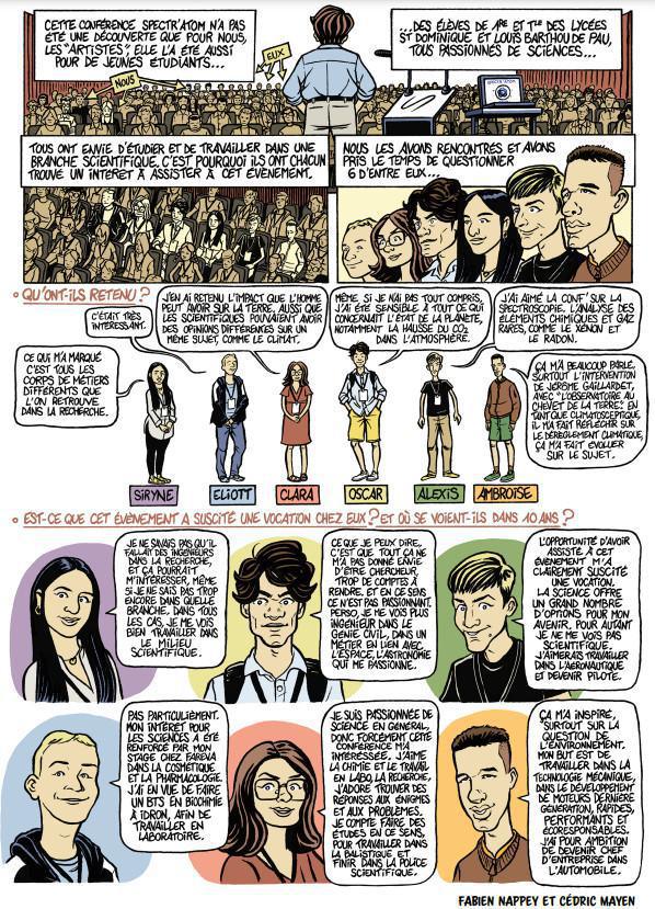 Des élèves du lycée dans une BD scientifique Des élèves du lycée dans une BD scientifique