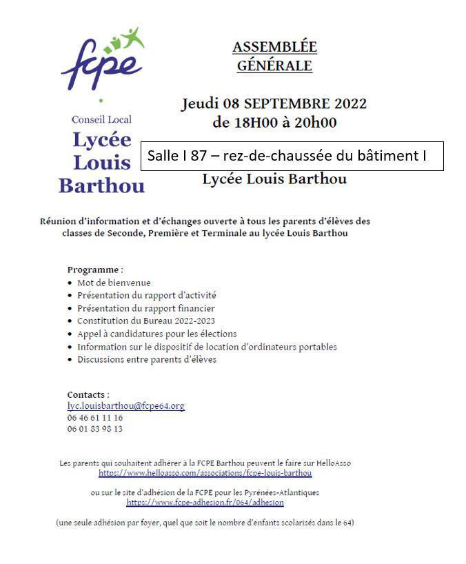 Rentrée 2022 des fédérations de parents d'élèves Rentrée 2022 des fédérations de parents d'élèves