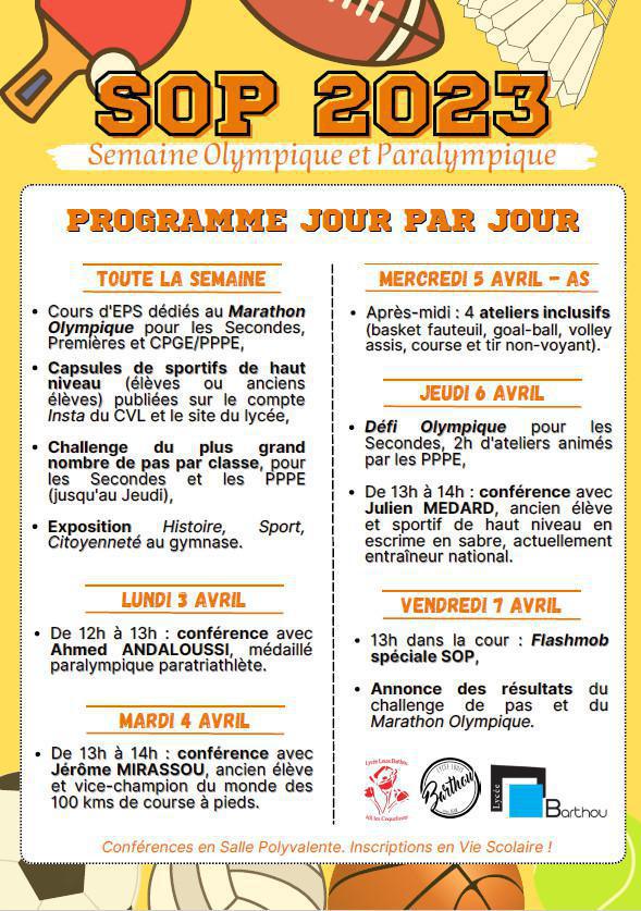 Barthou à l'heure olympique Barthou à l'heure olympique