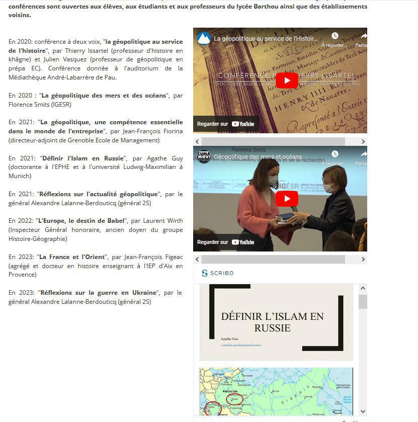 Création du site de l'Institut de Géopolitique Louis Barthou (IGLB) Création du site de l'Institut de Géopolitique Louis Barthou (IGLB)