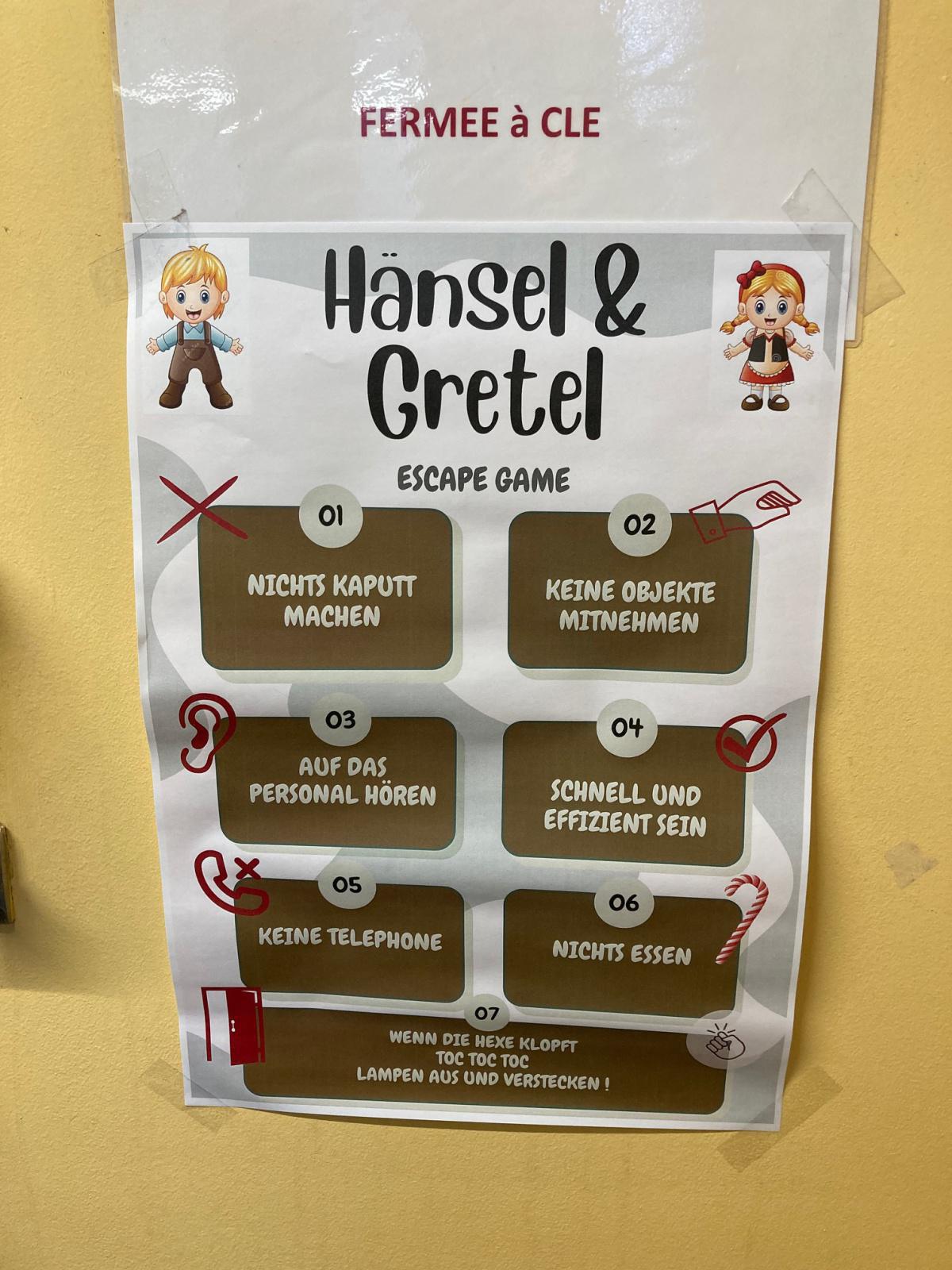 Hänsel und Gretel - un nouvel escape game allemand à Barthou ! Hänsel und Gretel - un nouvel escape game allemand à Barthou !