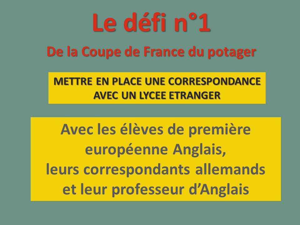 Le Lycée Louis Barthou remporte le premier défi de la Coupe de France du potager Le Lycée Louis Barthou remporte le premier défi de la Coupe de France du potager