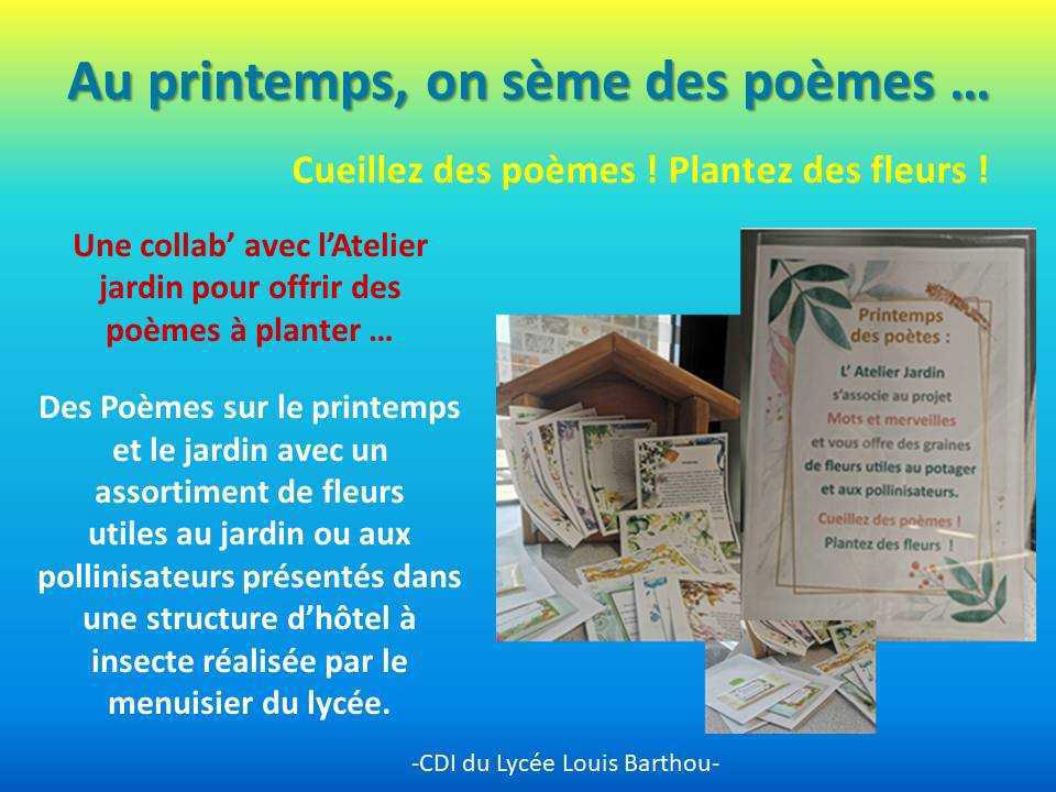 Un printemps tout en poésie...