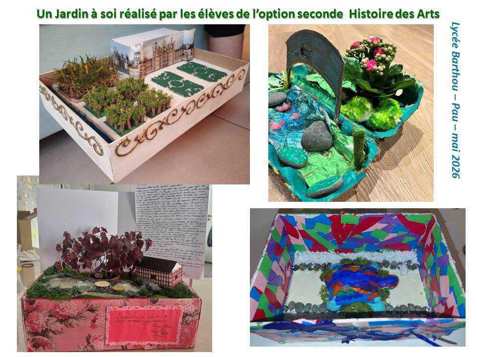 Déambulation à travers les jardins miniatures des élèves de seconde Histoire des arts