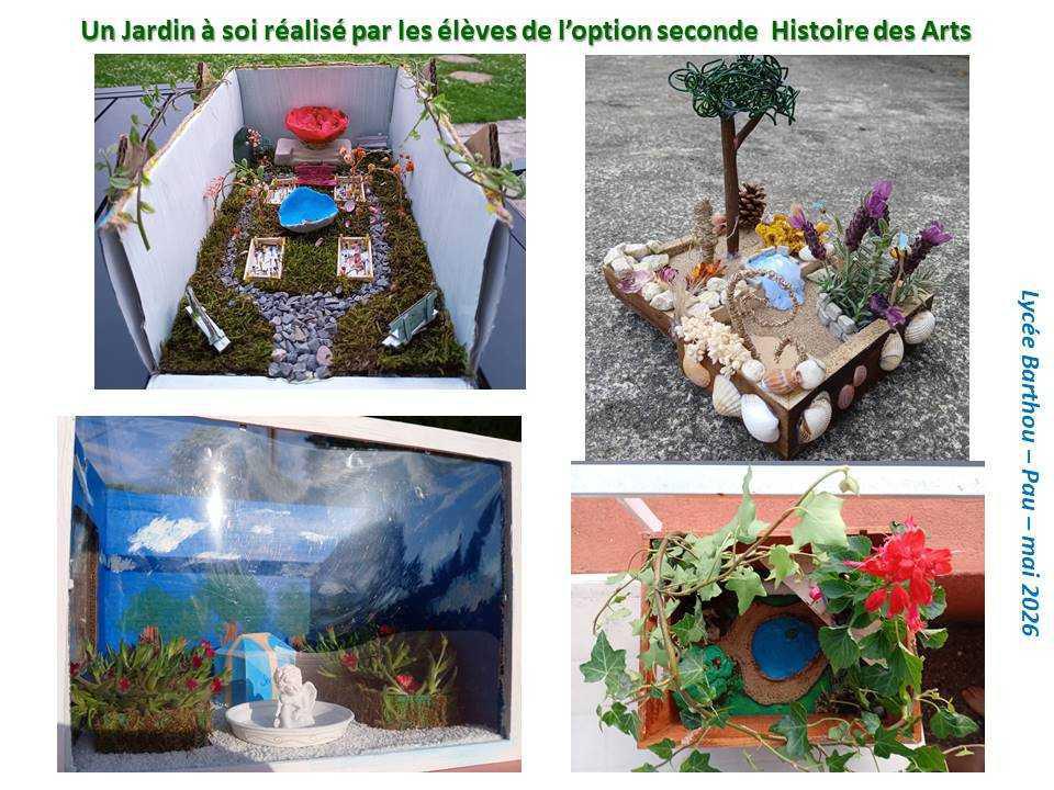 Déambulation à travers les jardins miniatures des élèves de seconde Histoire des arts Déambulation à travers les jardins miniatures des élèves de seconde Histoire des arts