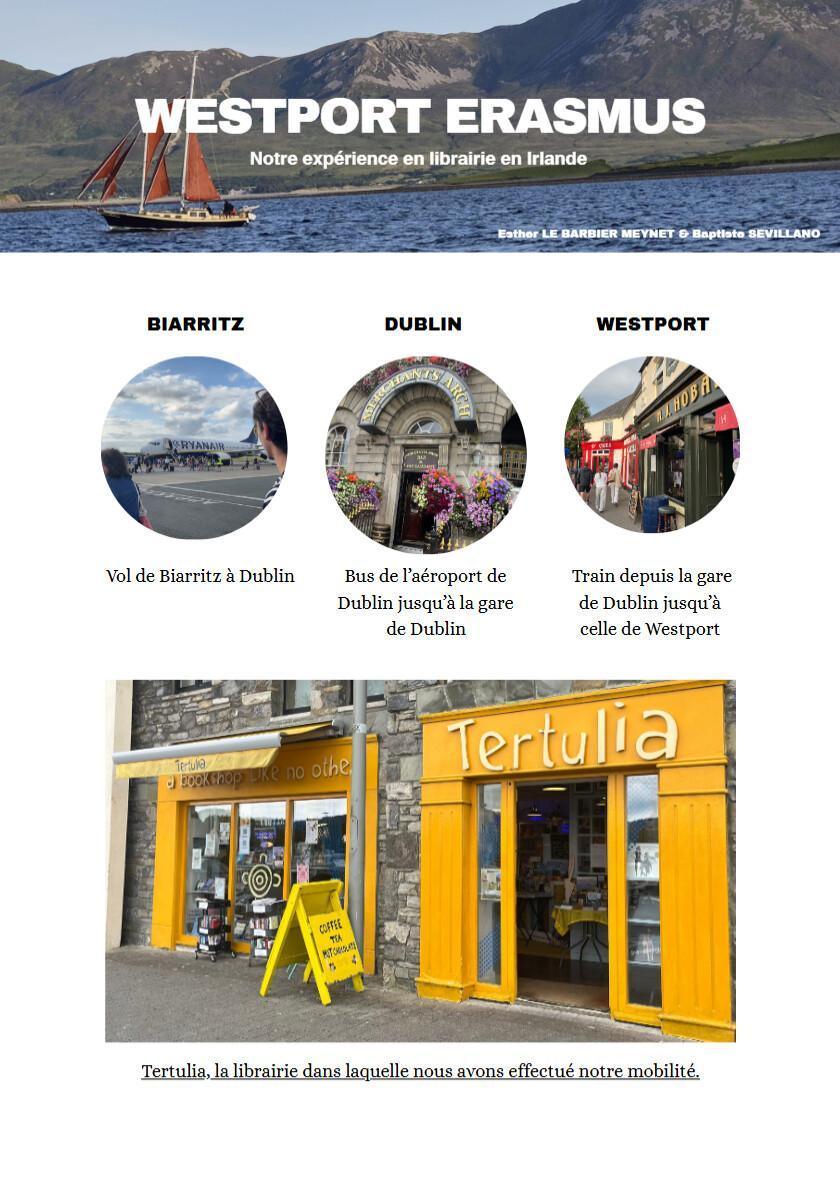 CPGE: mobilité Erasmus+ 2026 en Irlande à Westport