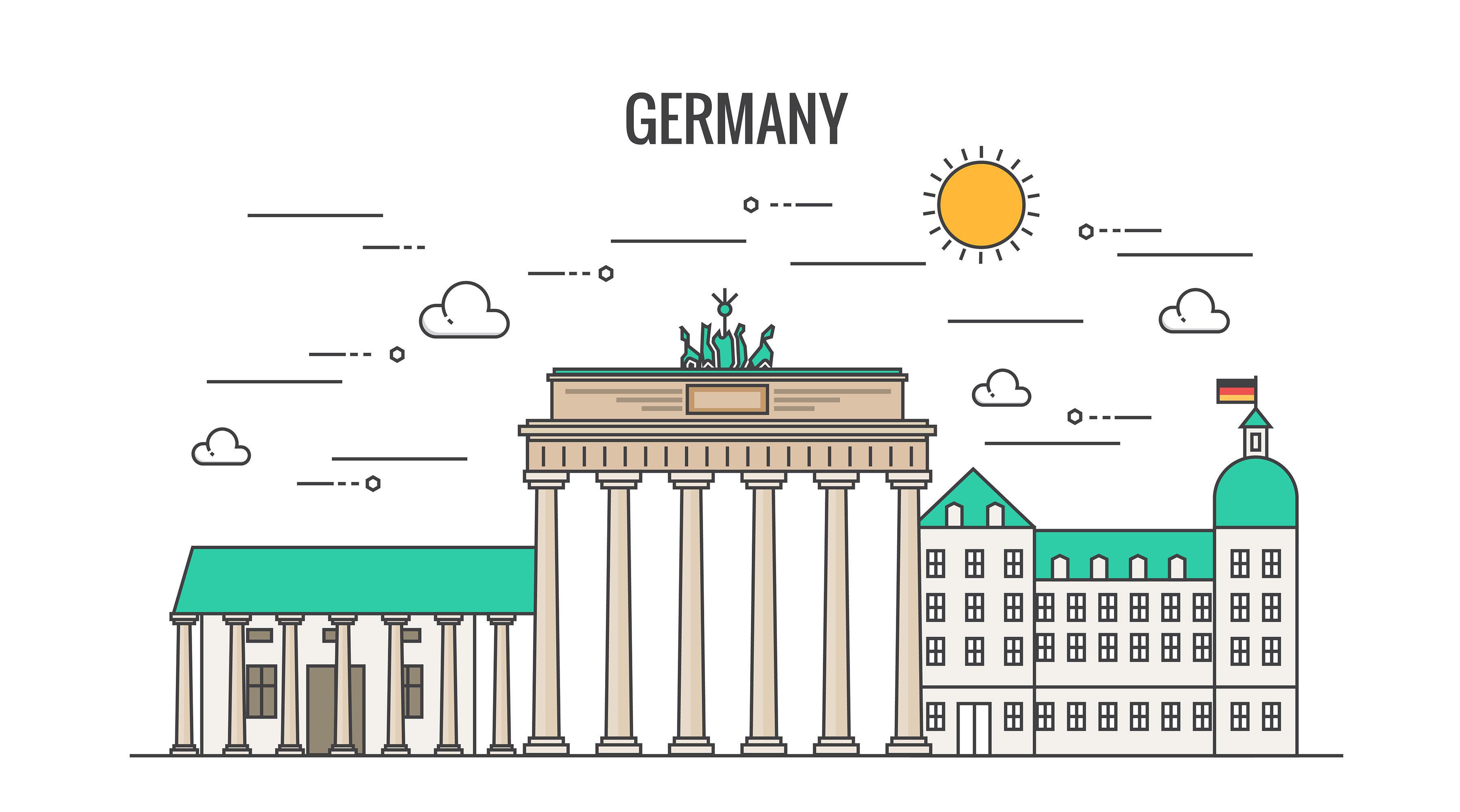 Flat design Country - Germany