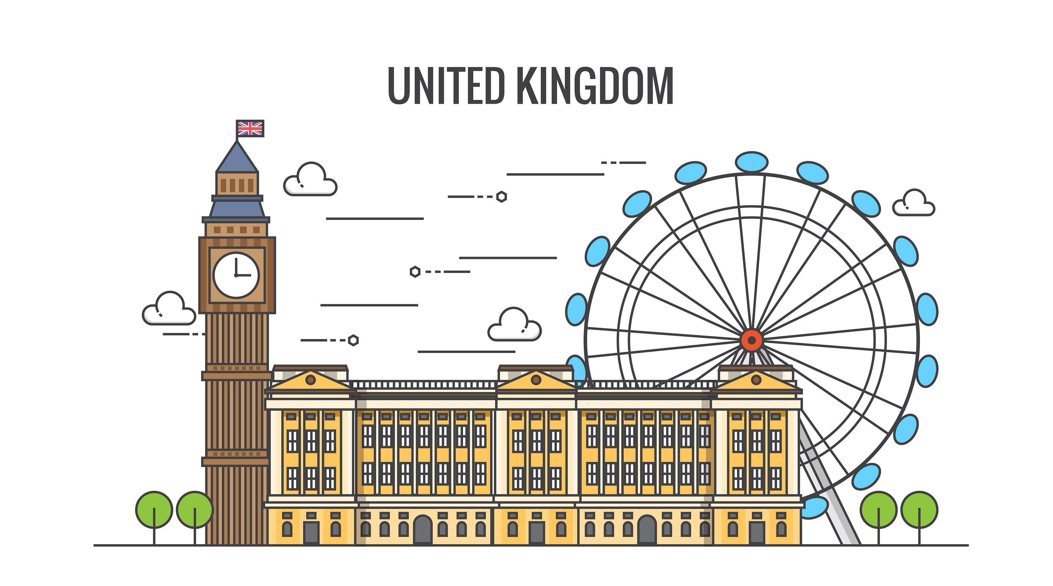 Flat design Country - United Kingdom