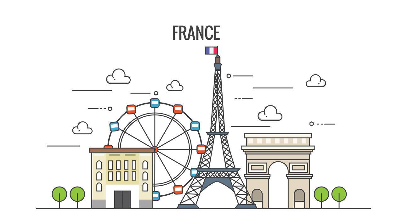 Flat design Country - France