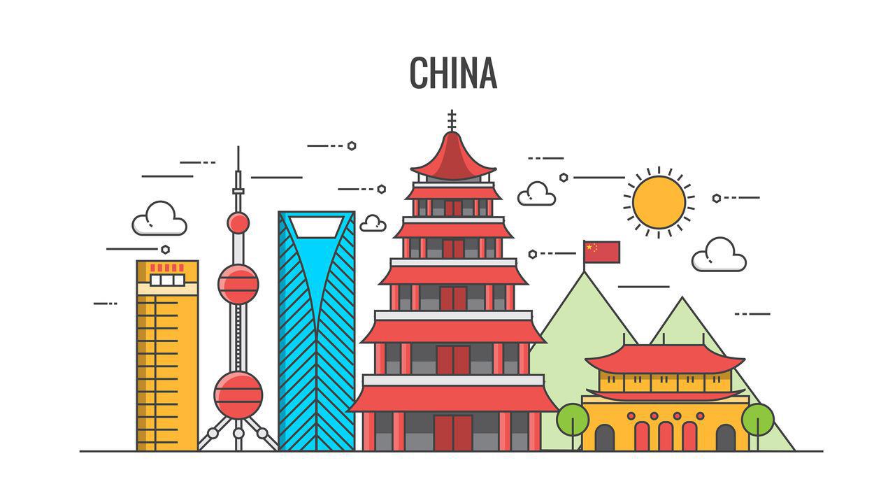 Flat design Country - China