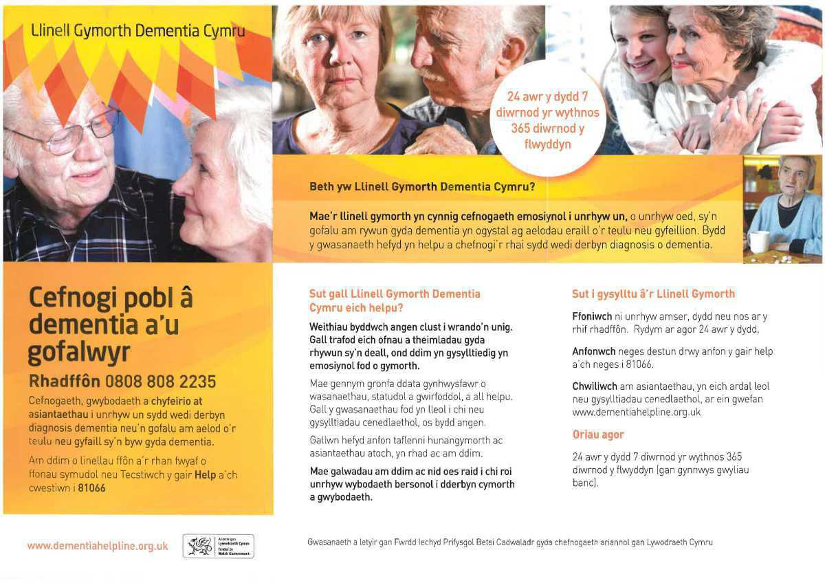 Wales Dementia Helpline Wales Dementia Helpline