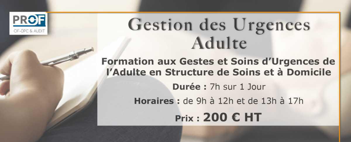 Gestion des Urgences de l'adulte Gestion des Urgences de l'adulte