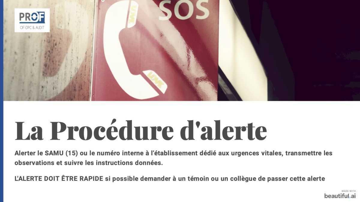 La procedure d’alerte