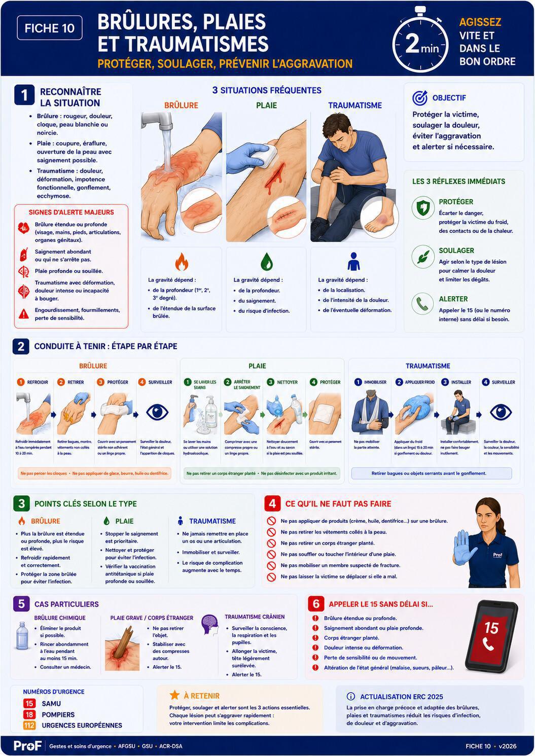 Fiche 10 : Brulures, plaies et traumatismes
