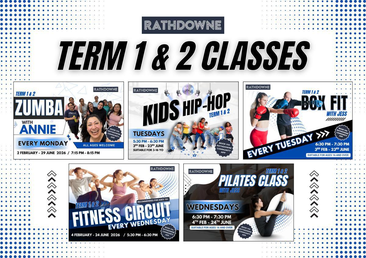 Terms 1 and 2 Classes at Club Rathdowne!
