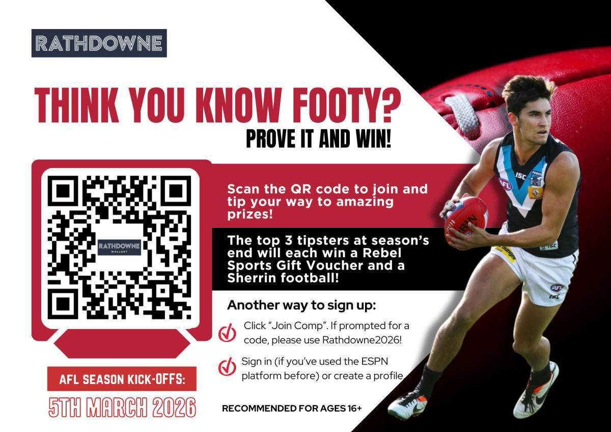 Footy Tipping Challenge at Club Rathdowne!