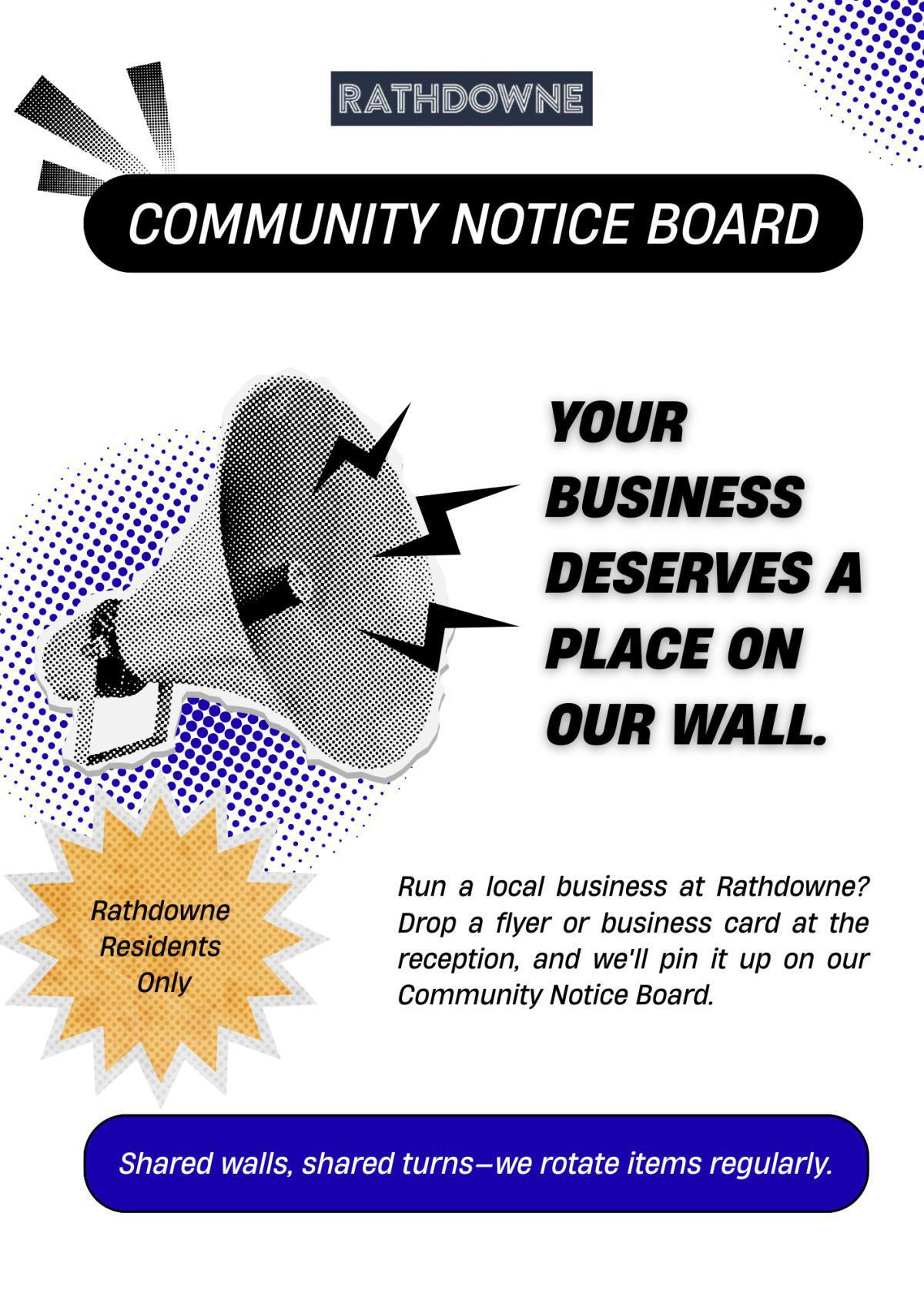CLUB RATHDOWNE COMMUNITY NOTICE BOARD