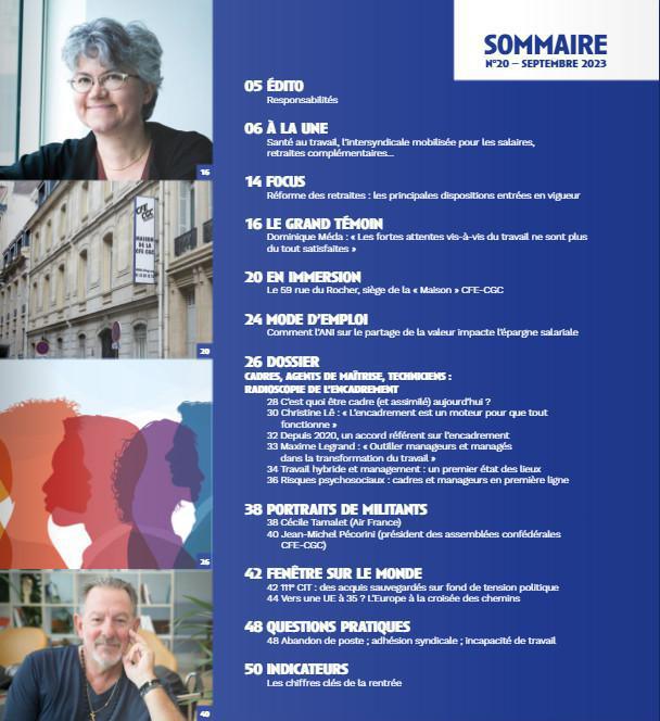 Radioscopie de l'encadrement, magazine n°20 de la CFE-CGC Radioscopie de l'encadrement, magazine n°20 de la CFE-CGC