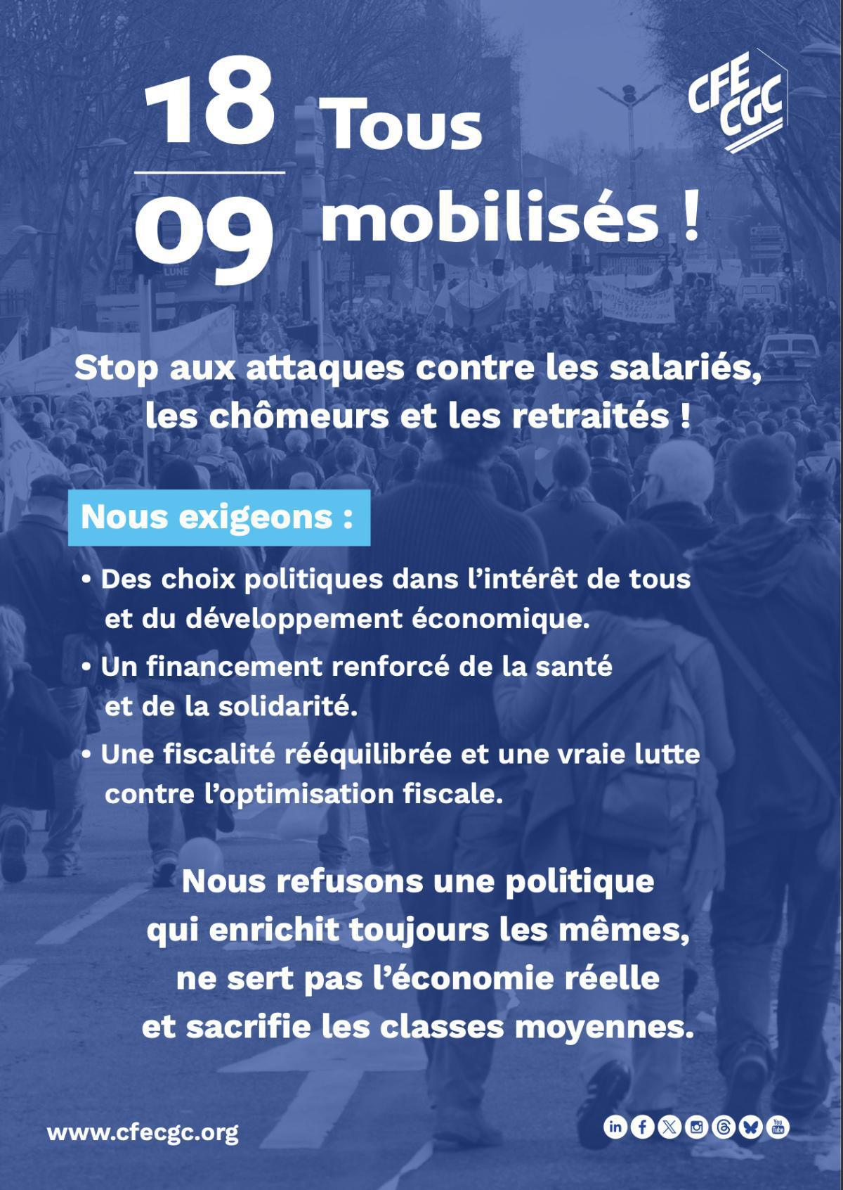 Tous Mobilisés 18 septembre 2025 ! Tous Mobilisés 18 septembre 2025 !