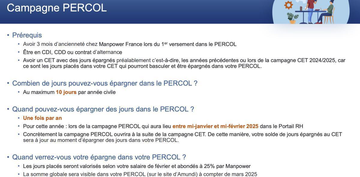 PERCOL : alimentation du 15 janvier au 15 février