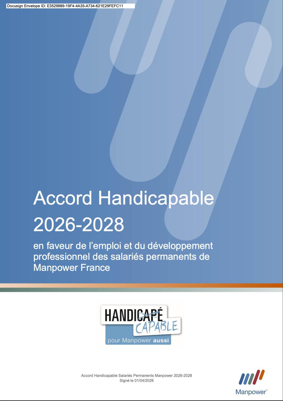 ACCORD Handicapable Salariés Permanents 2026-2028