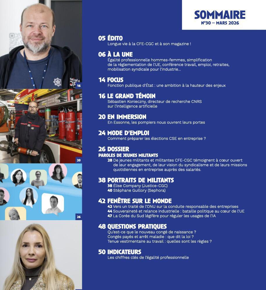 Le magazine mensuel de la CFE-CGC