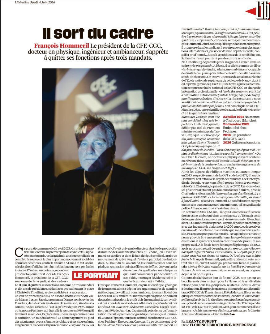  François HOMMERIL : Il sort du cadre