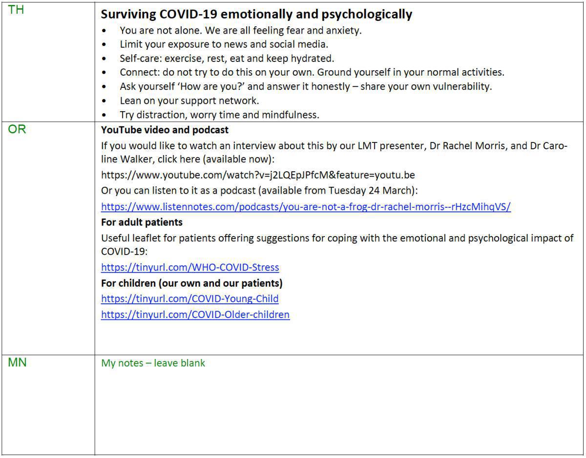 An Emotional and Psychological Survival Guide An Emotional and Psychological Survival Guide