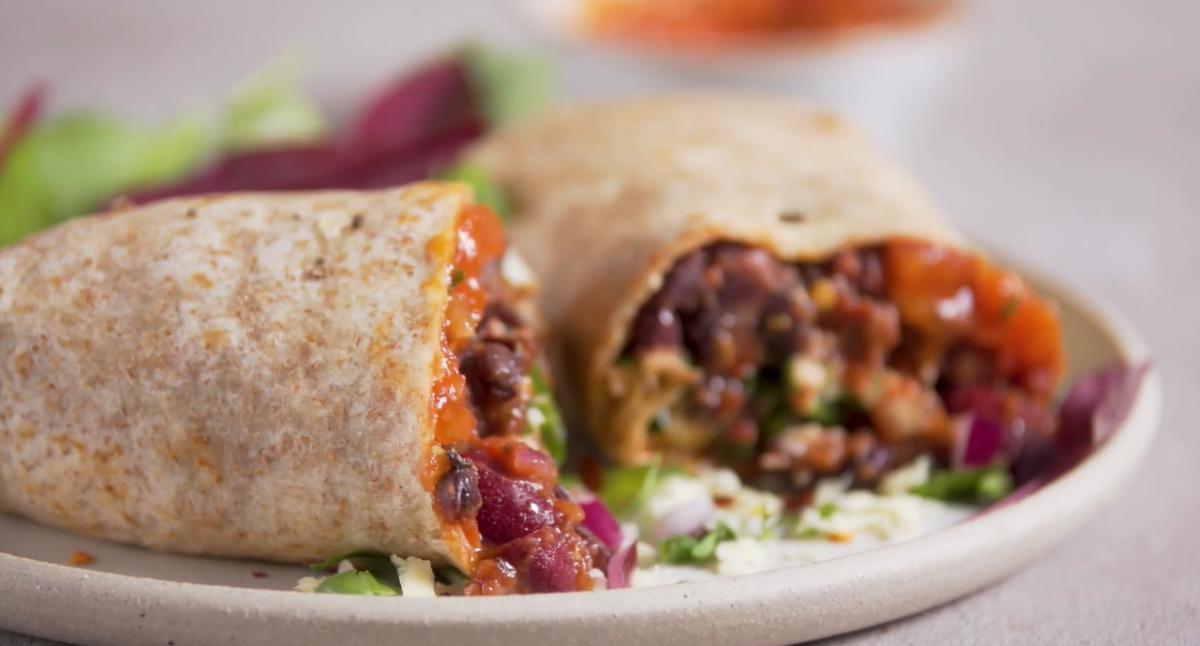 Black Bean Burrito (Vegetarian): Operation Transformation