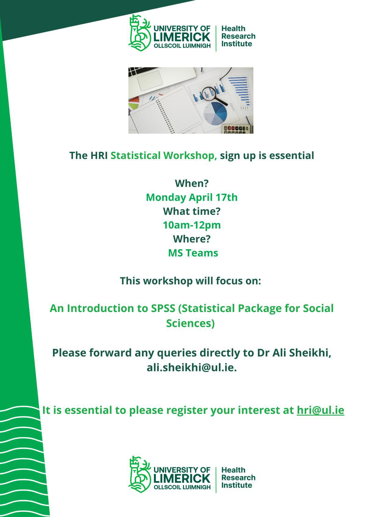 HRI Statistical Workshop - An Introduction to SPSS