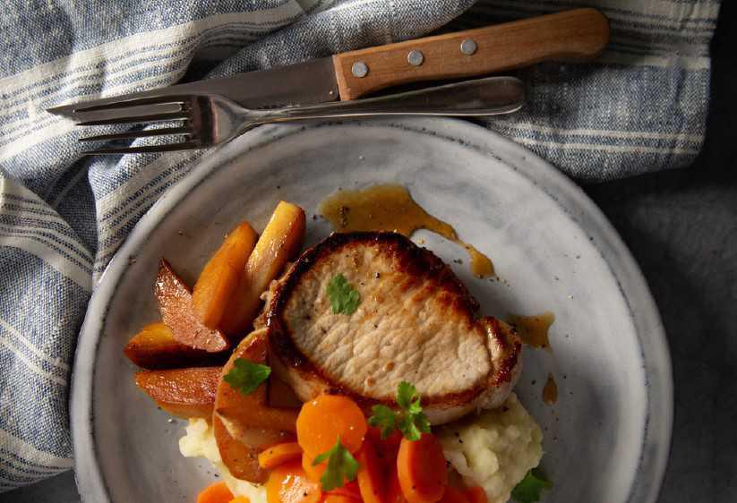 Apple Glazed Pork Chop with Cauliflower & Potato - Operation Transformation 2024